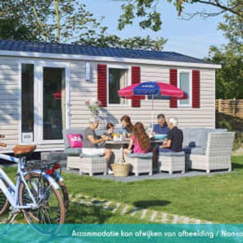 Stacaravan 6 personen - Elégance 3 slaapkamers (6 pers) terras