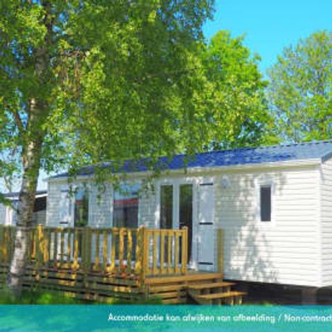 Stacaravan 4 personen - Stacaravan Elégance 2 slaapkamers terras