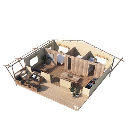 Safaritent 5 personen - Sterrenstof 40