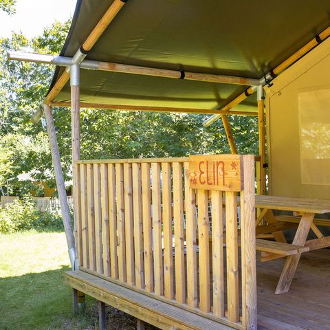 Safaritent 4 personen - incl. sanitair