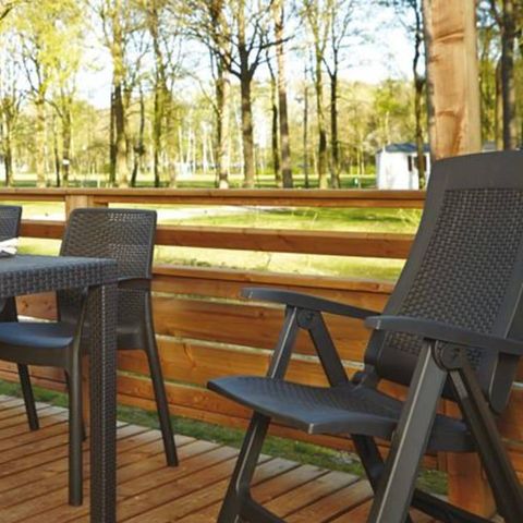 Stacaravan 4 personen - Premium | 2 slaapkamers | 4 pers. | Terras Lounge | Airconditioning