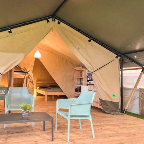 Safaritent 6 personen - incl. toilet
