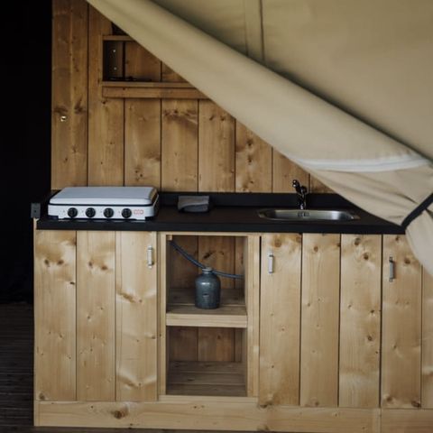 Safaritent 4 personen - Glampingtent incl. sanitair