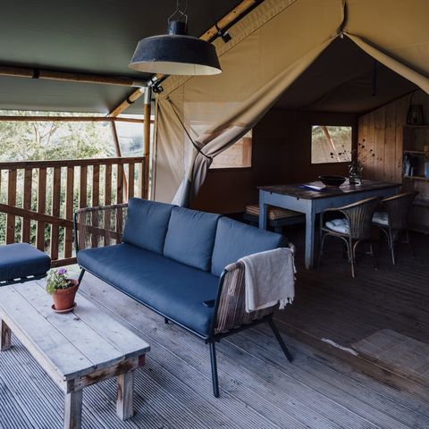 Safaritent 4 personen - Glampingtent incl. sanitair