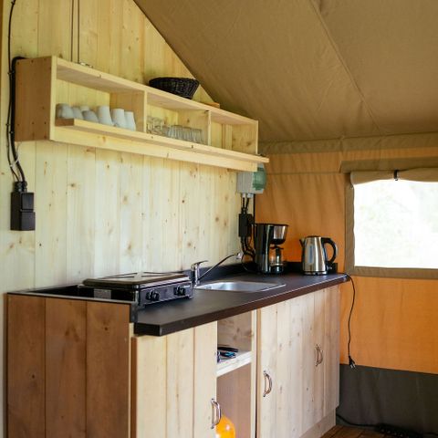 Safaritent 6 personen - incl. sanitair