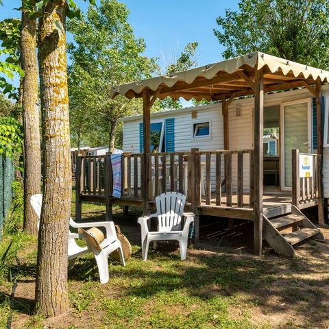Bungalow 6 personen - Stacaravan | Classic | 2 slaapkamers | 4/6 pers. | Verhoogd terras | 1 badkamer | Airconditioning.