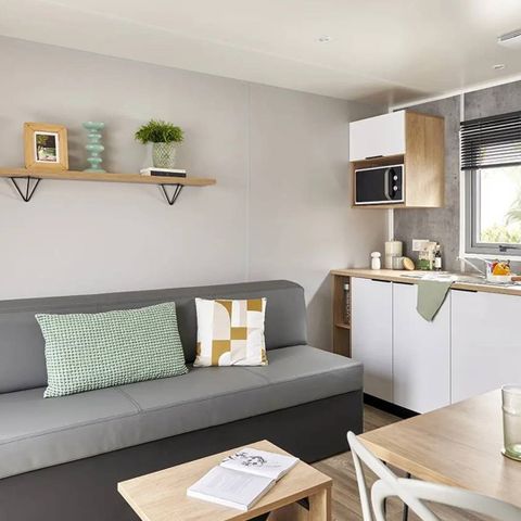 Stacaravan 4 personen - Stacaravan 2 slaapkamers 2 badkamers - Lescar MH D024