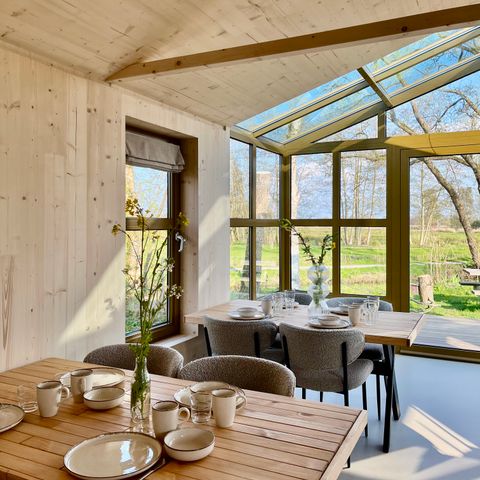 Groepsaccommodatie 16 personen - Groepsruimte + 4 Tiny Greenhouses