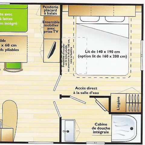 Stacaravan 5 personen - Stacaravan met 2 slaapkamers