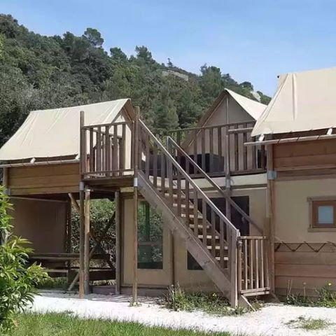 tent 6 personen - Tent Lodge Tilleul 3ch 6 pers