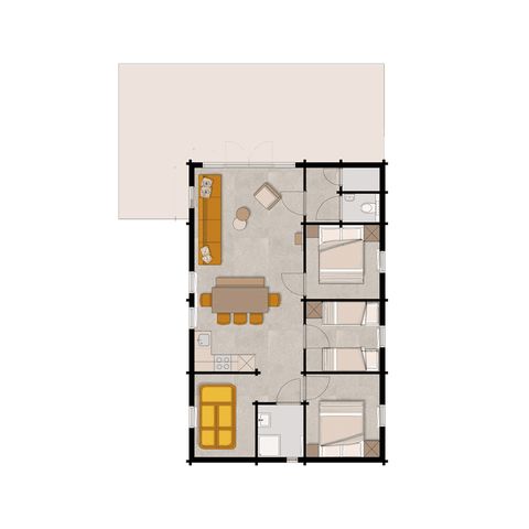 LODGE 6 personen - Woezel & Pip - Met Speelkamer