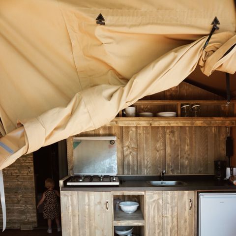 Safaritent 4 personen - incl. sanitair