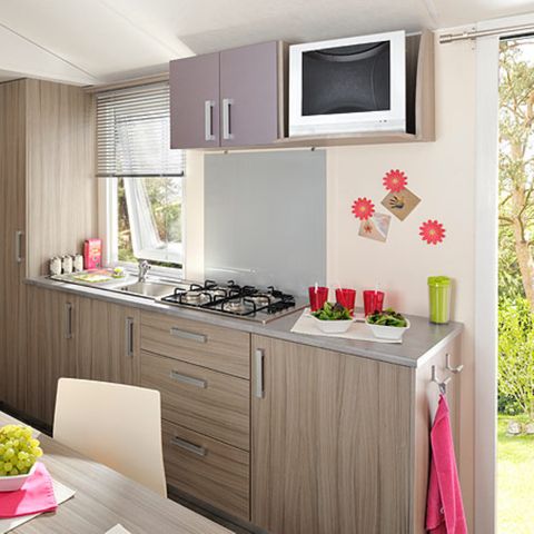 Stacaravan 4 personen - Mougins - Altair - 2 - SLAAPKAMERS - 25 m² Uitzicht op zee