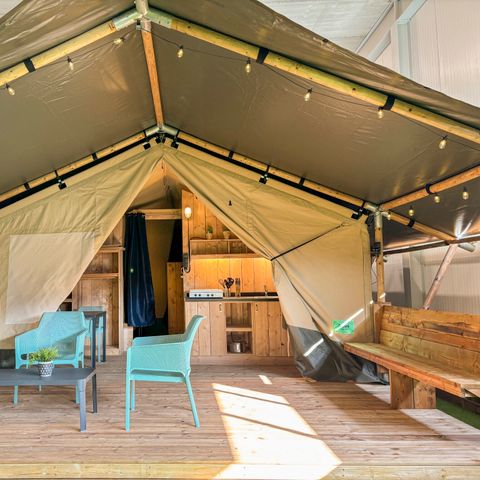 Safaritent 6 personen - incl. sanitair