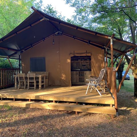 Safaritent 6 personen - incl. sanitair