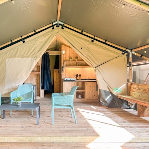 Safaritent 6 personen - incl. sanitair