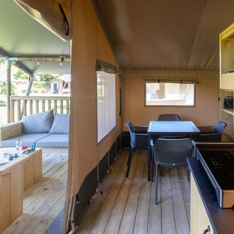 Safaritent 6 personen - incl. sanitair