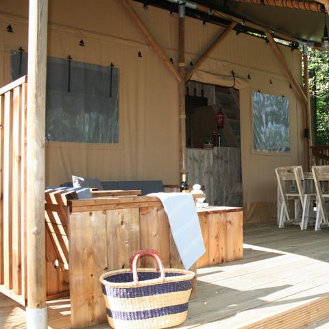 Safaritent 6 personen - Lodgetent incl. sanitair