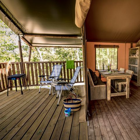 Safaritent 4 personen - incl. sanitair en airco (ADVENTURE COMFORT)