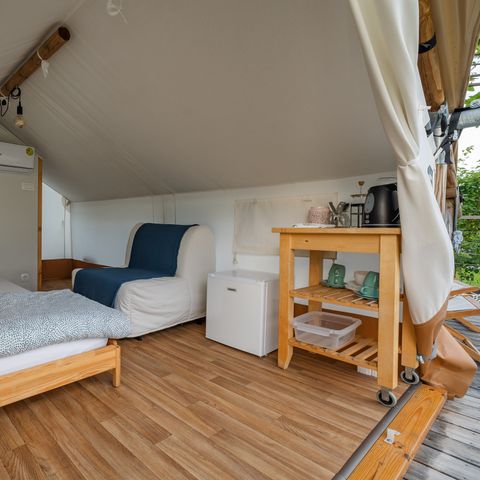 Tent 2 personen - glamping, eigen toilet, wastafel & buitenbad 15m².