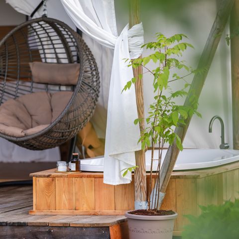 Safaritent 6 personen - Glamping met badkamer en bad, 54m2