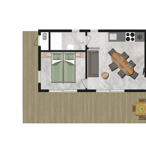 LODGE 5 personen - Ecolodge l 2 Slaapkamers | Huisdieren welkom