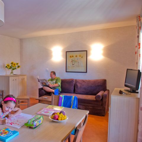 Appartement 6 personen - G/19_2 KAMERS HUT 6 PERSONEN TUIN VLOER