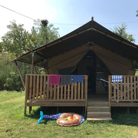 Safaritent 4 personen - incl. sanitair