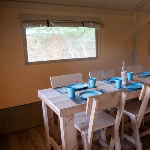 Safaritent 6 personen - incl. sanitair