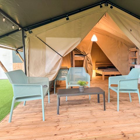 Safaritent 4 personen - incl. toilet