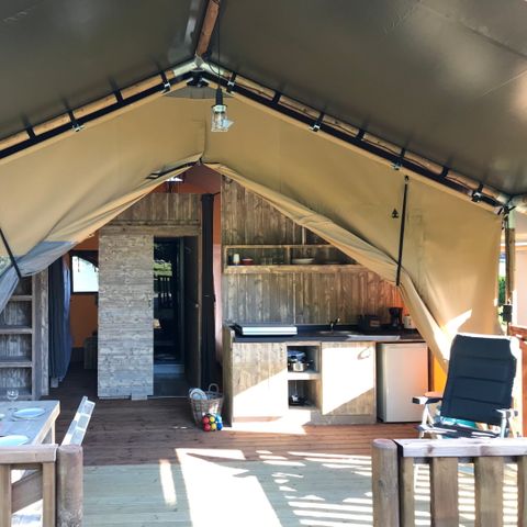 Safaritent 4 personen - incl. sanitair