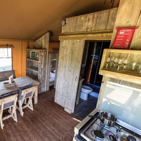 Safaritent 6 personen - incl. sanitair