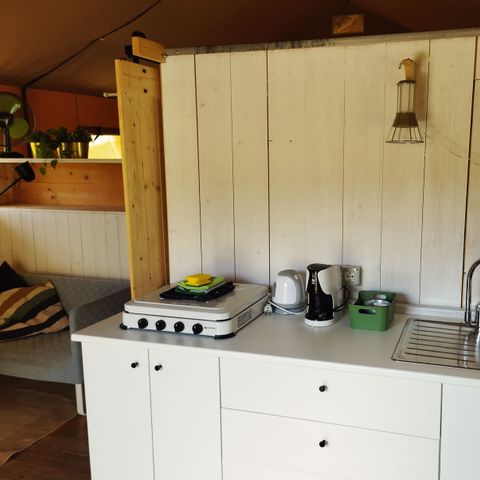 Safaritent 6 personen - incl. sanitair