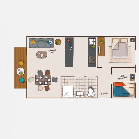 Appartement 6 personen - Plat
