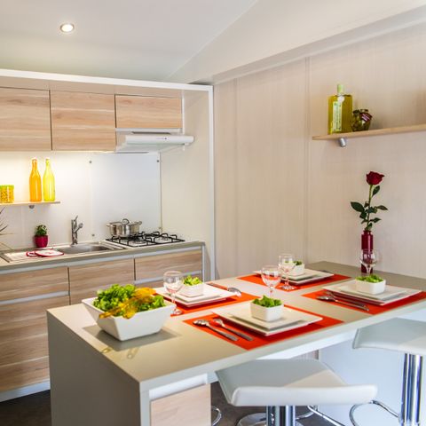 Stacaravan 6 personen - Stacaravan zomer - 2 slaapkamers
