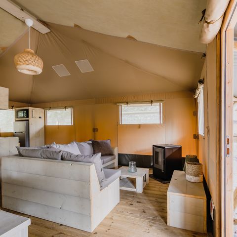 Safaritent 6 personen - Stille Heide - Kachel & Hottub
