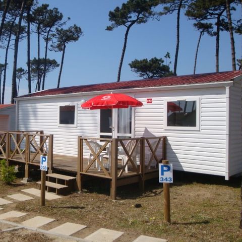 Stacaravan 7 personen - MOBIL HOME MARTE 7 PERS, 34m2, 4 kamers, 3 slaapkamers