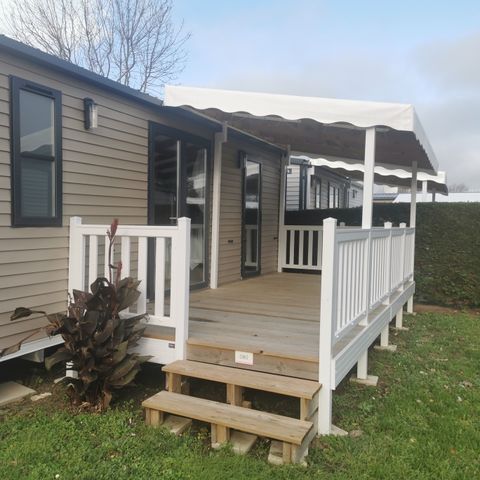 Stacaravan 4 personen - COMFORTABELE COTTAGE met 2 slaapkamers - 30 m² - Overdekt terras - 4 personen