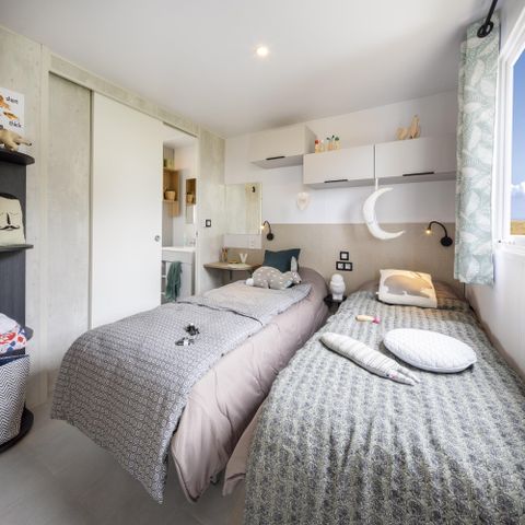 Stacaravan 4 personen - SAM - SUNELIA PRESTIGE 2bed/4p - 34m² - Overdekt terras
