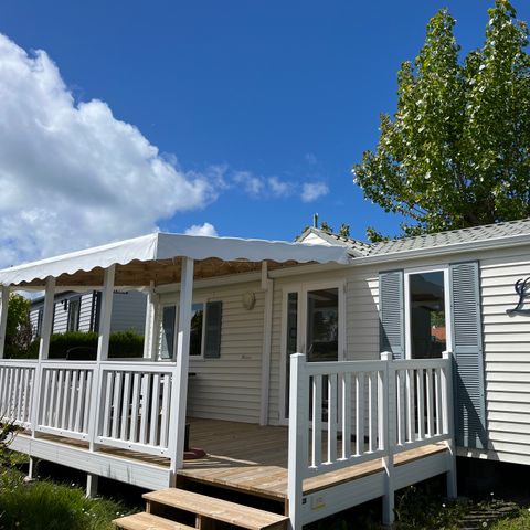 Stacaravan 6 personen - DIM - LOISIR CONFORT 3ch/ 6p - 36m² - Overdekt terras
