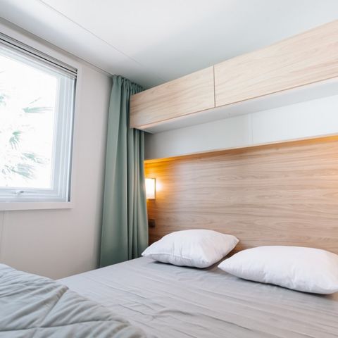 Stacaravan 6 personen - Zondag - SUNELIA - CONFORT - PLUS - 3 slaapkamers - 35 m² - Overdekt terras