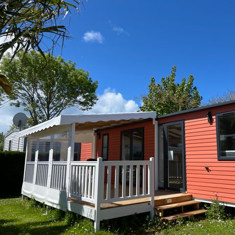 Stacaravan 6 personen - Zondag - SUNELIA PRESTIGE + airco 3 slaapkamers - 36 m² - Overdekt terras