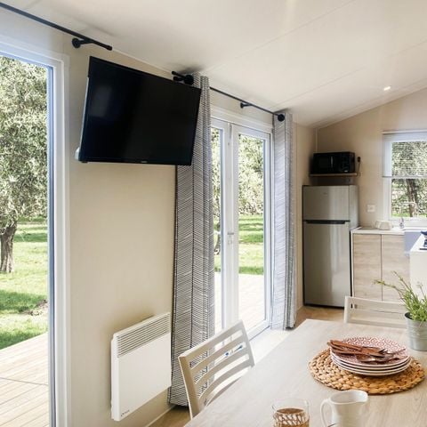 Stacaravan 6 personen - Stacaravan | Premium | 3 slaapkamers | 6 pers | Terras Lounge | Airconditioning | TV