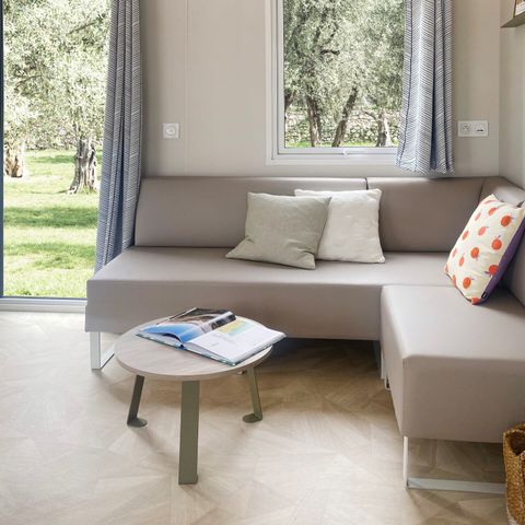 Stacaravan 6 personen - Premium | 3 slaapkamers | 6 pers | Terras Lounge | Airconditioning | TV