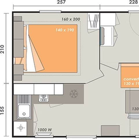 Stacaravan 4 personen - ALOHA