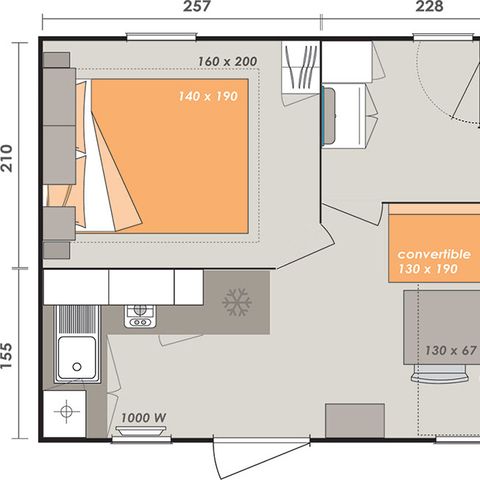 Stacaravan 4 personen - ALOHA