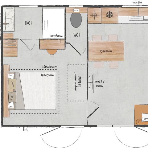 Stacaravan 4 personen - Premium 2ch.