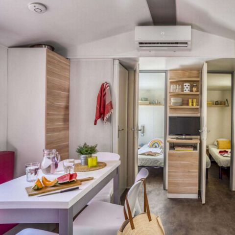 Stacaravan 6 personen - Cottage 6 personen, 3 slaapkamers (airconditioning, TV)
