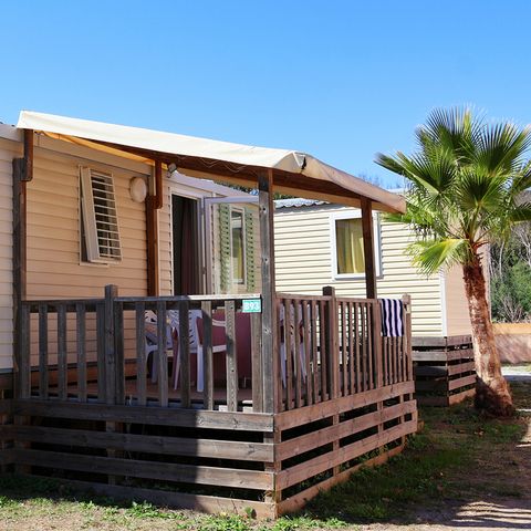 Stacaravan 8 personen - 8-persoons Texas stacaravan met airconditioning (ca. 32 m²)