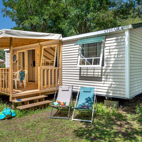 Stacaravan 6 personen - Comfort - TV 3bed -TV-overdekt terras- 30m²